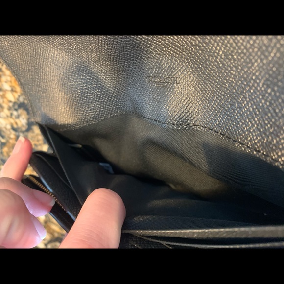 🌿SOLD🌿Coach Wallet Crossgrain leather NWT Black - Picture 8 of 11